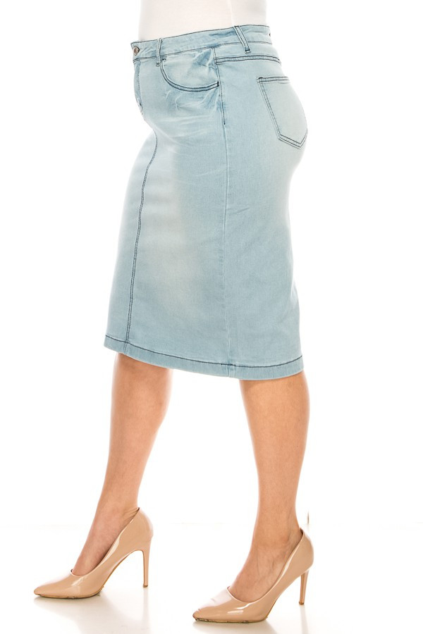 Denim Skirt Plus Size