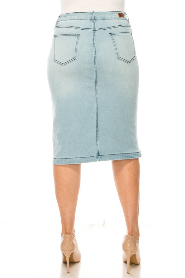 Denim Skirt Plus Size
