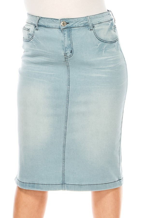 Denim Skirt Plus Size