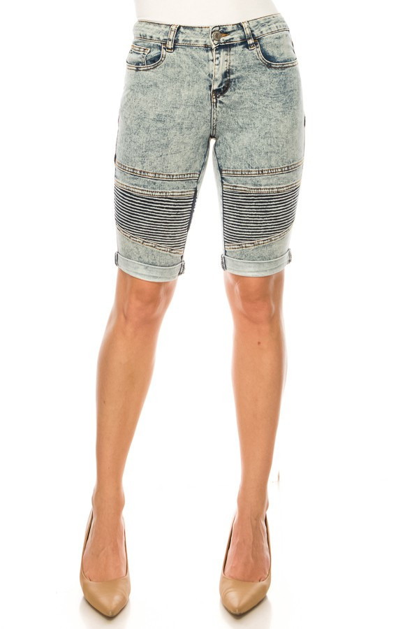 Denim Bermuda Shorts