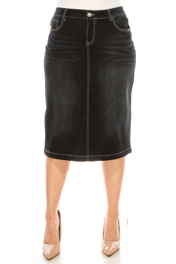 Denim Skirt Plus Size