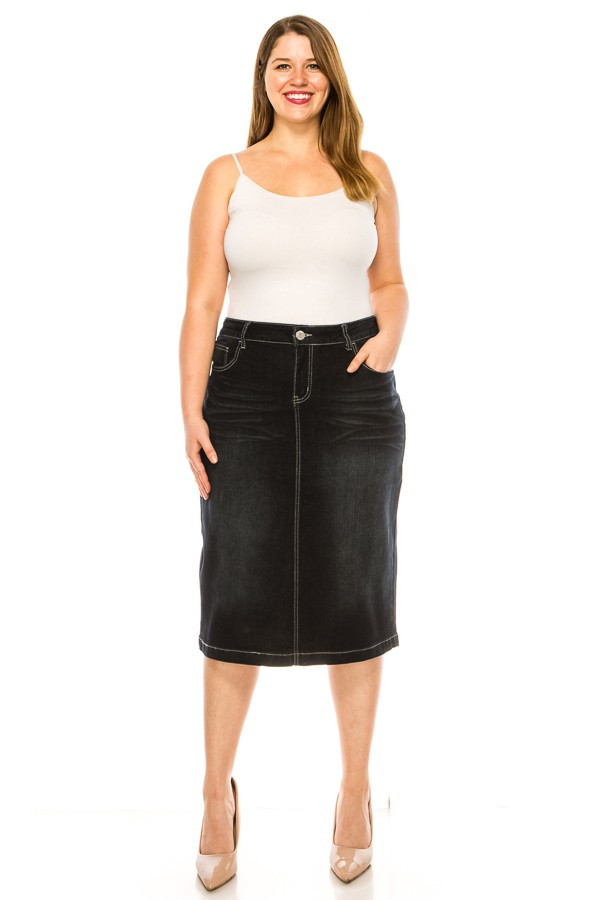 Denim Skirt Plus Size