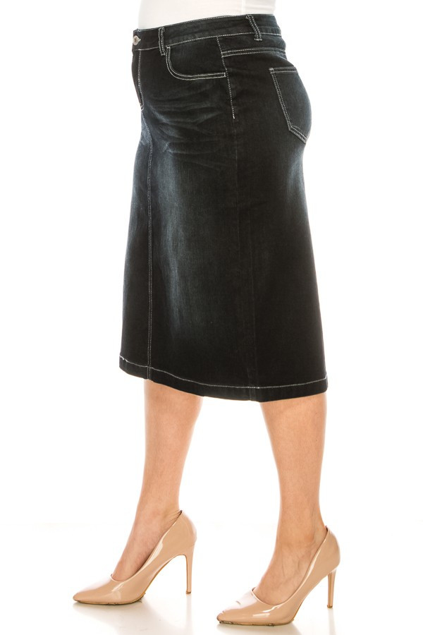 Denim Skirt Plus Size