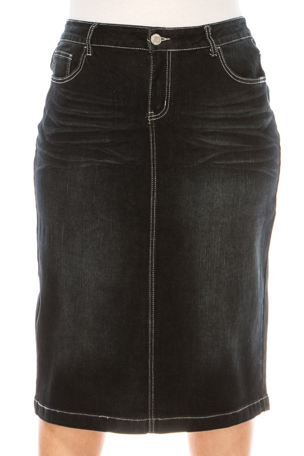Denim Skirt Plus Size