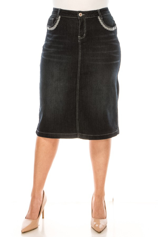 Denim Skirt Plus Size