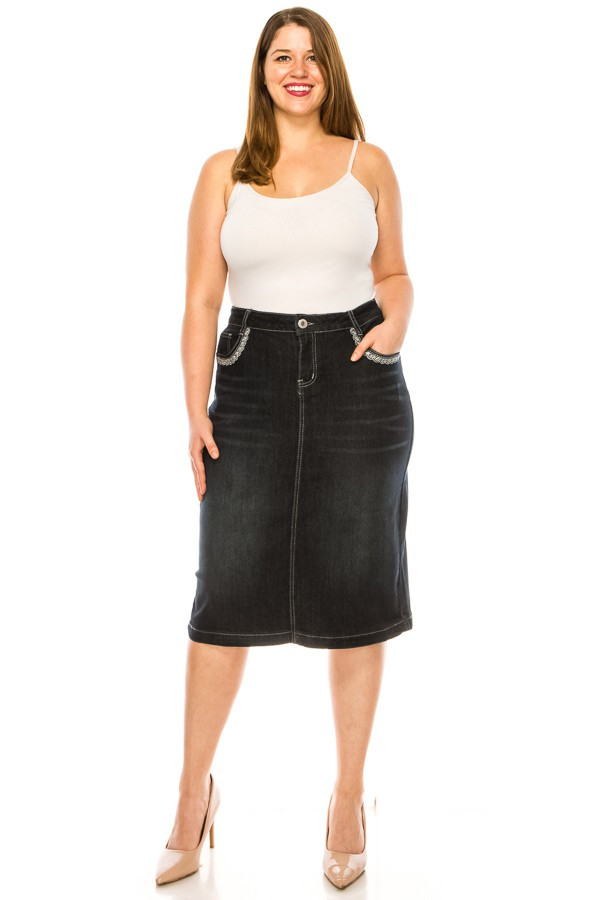 Denim Skirt Plus Size