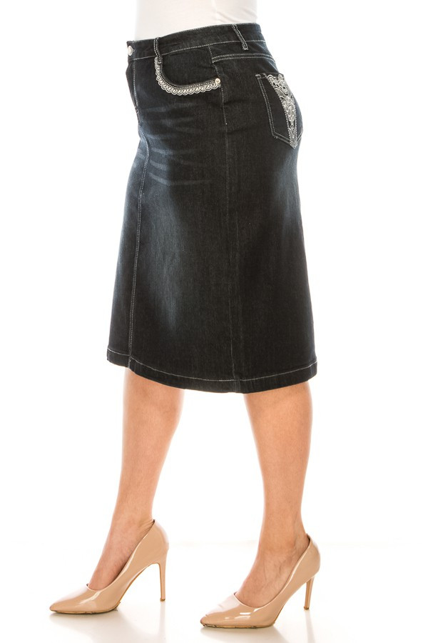 Denim Skirt Plus Size
