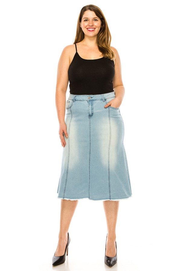 Denim Skirt Plus Size