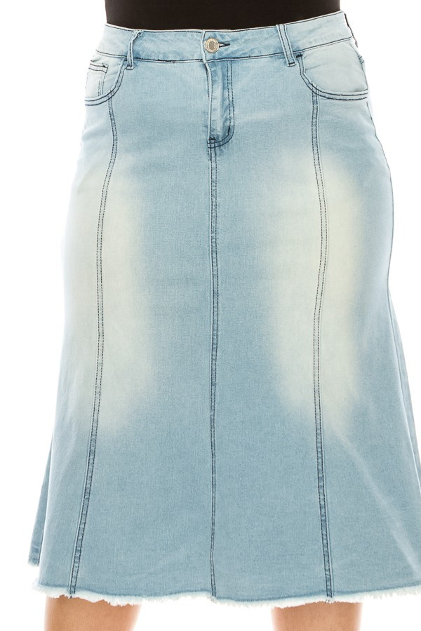 Denim Skirt Plus Size