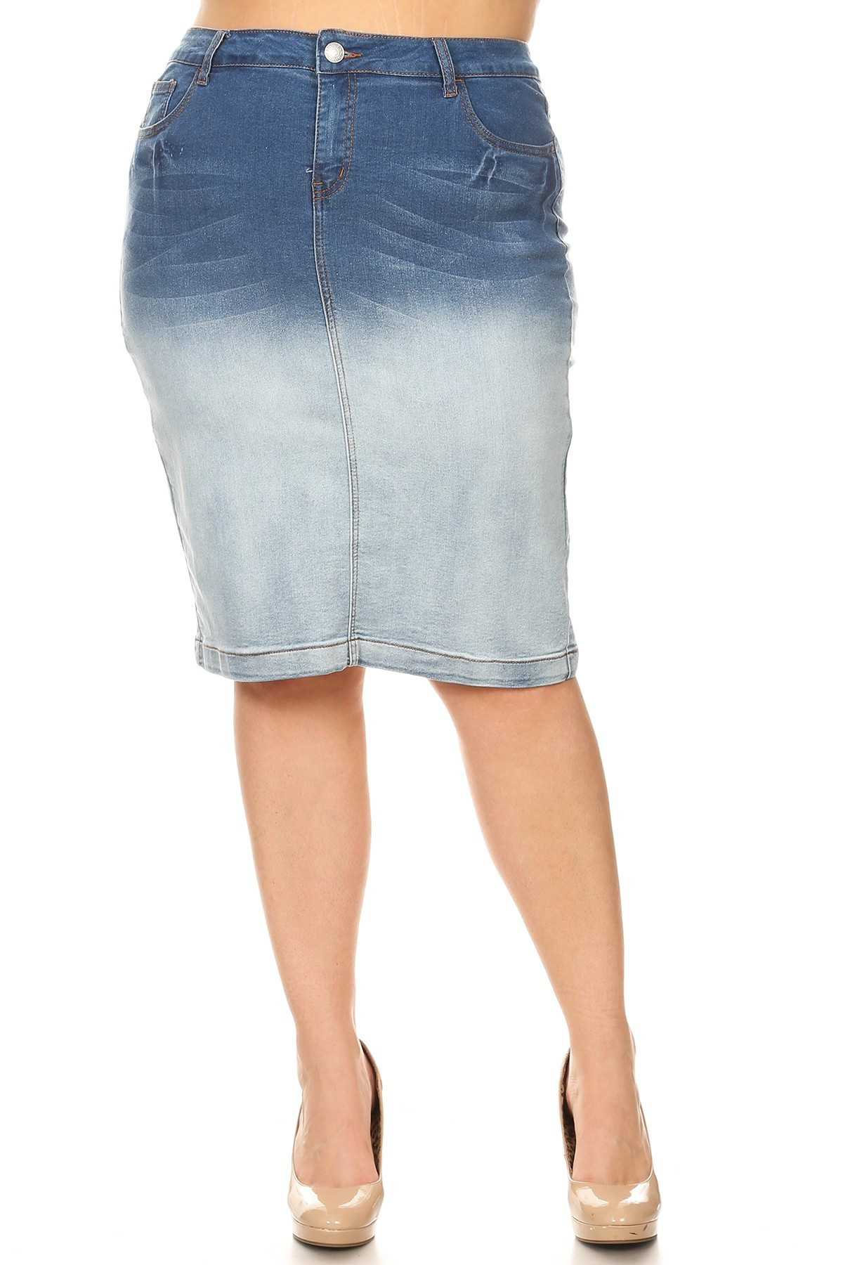 Denim Skirt Plus Size