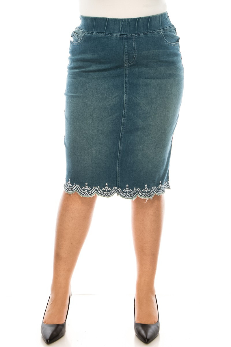 Denim Skirt - Plus Size