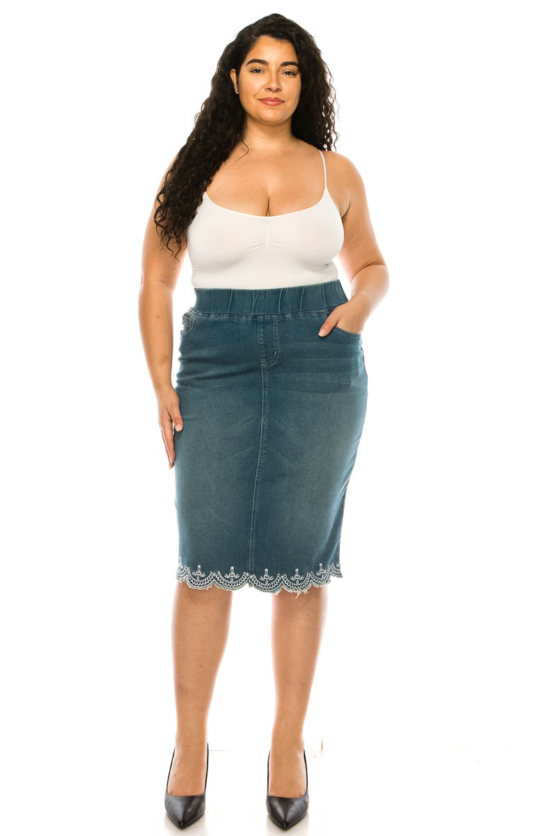 Denim Skirt - Plus Size