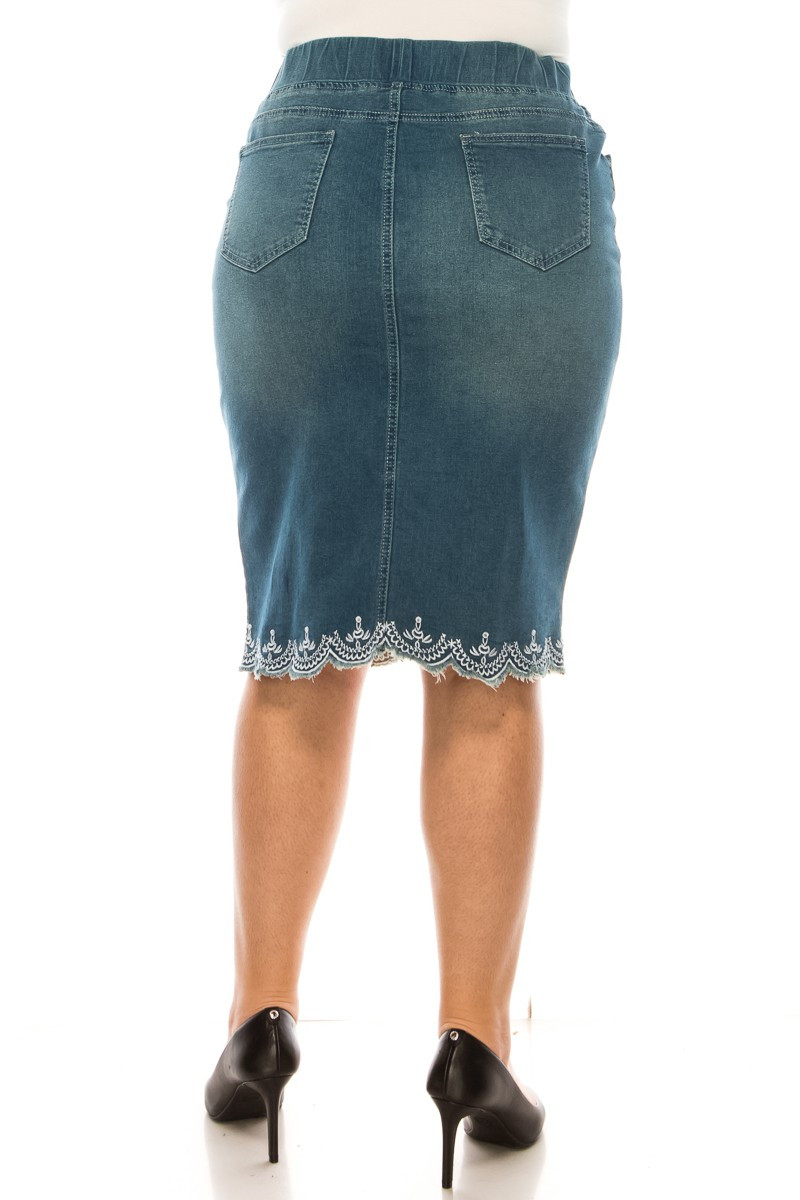 Denim Skirt - Plus Size