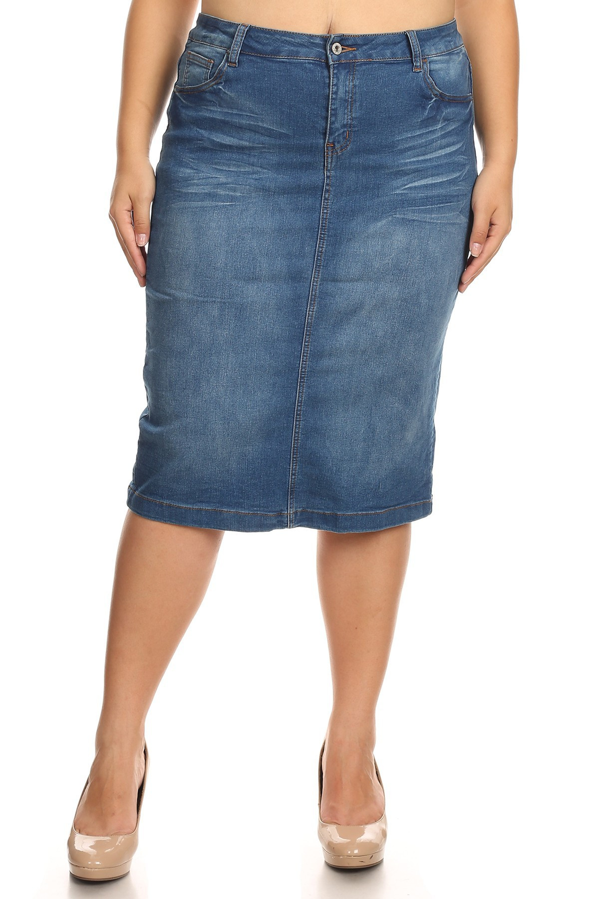 Denim Skirt Plus Size