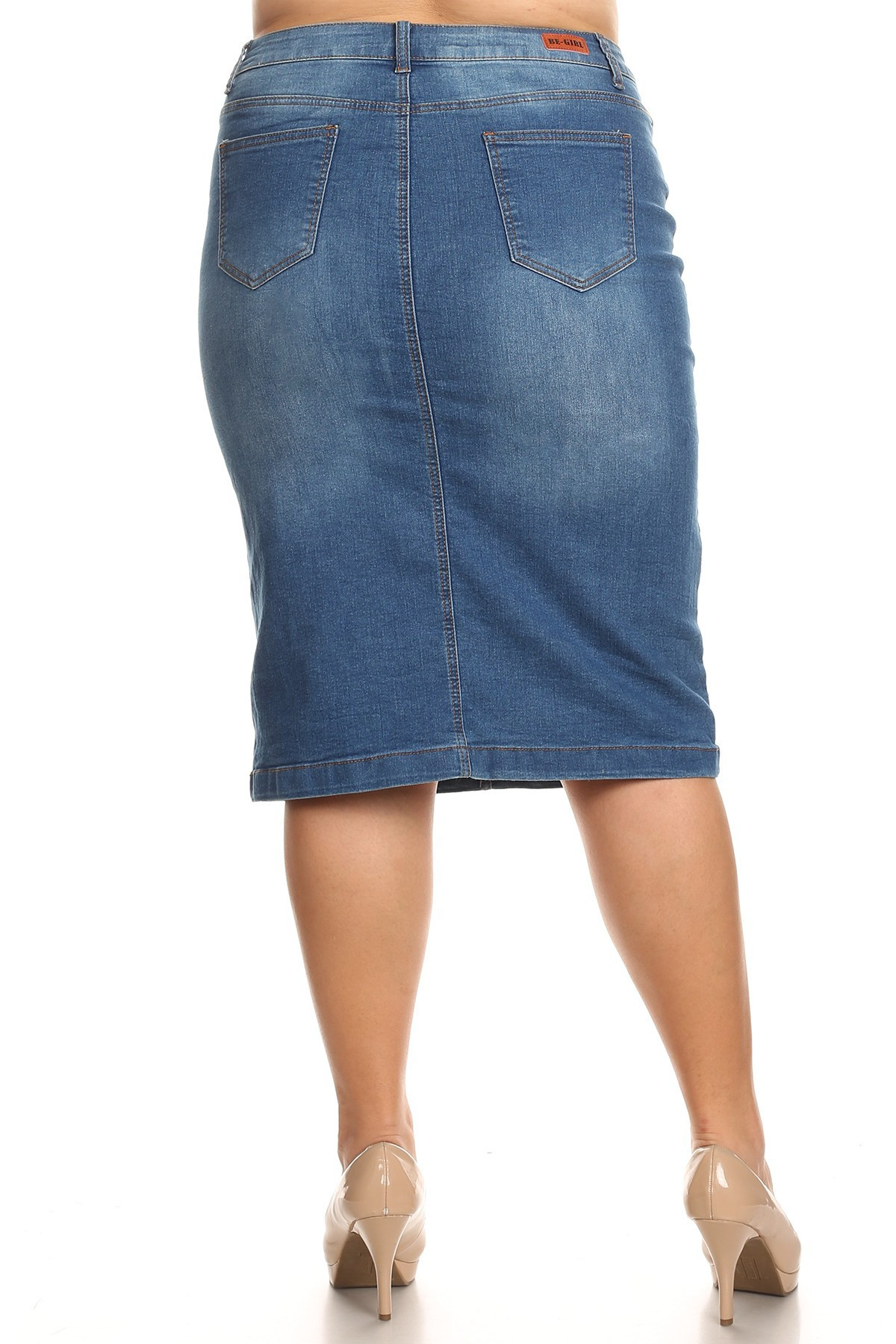 Denim Skirt Plus Size
