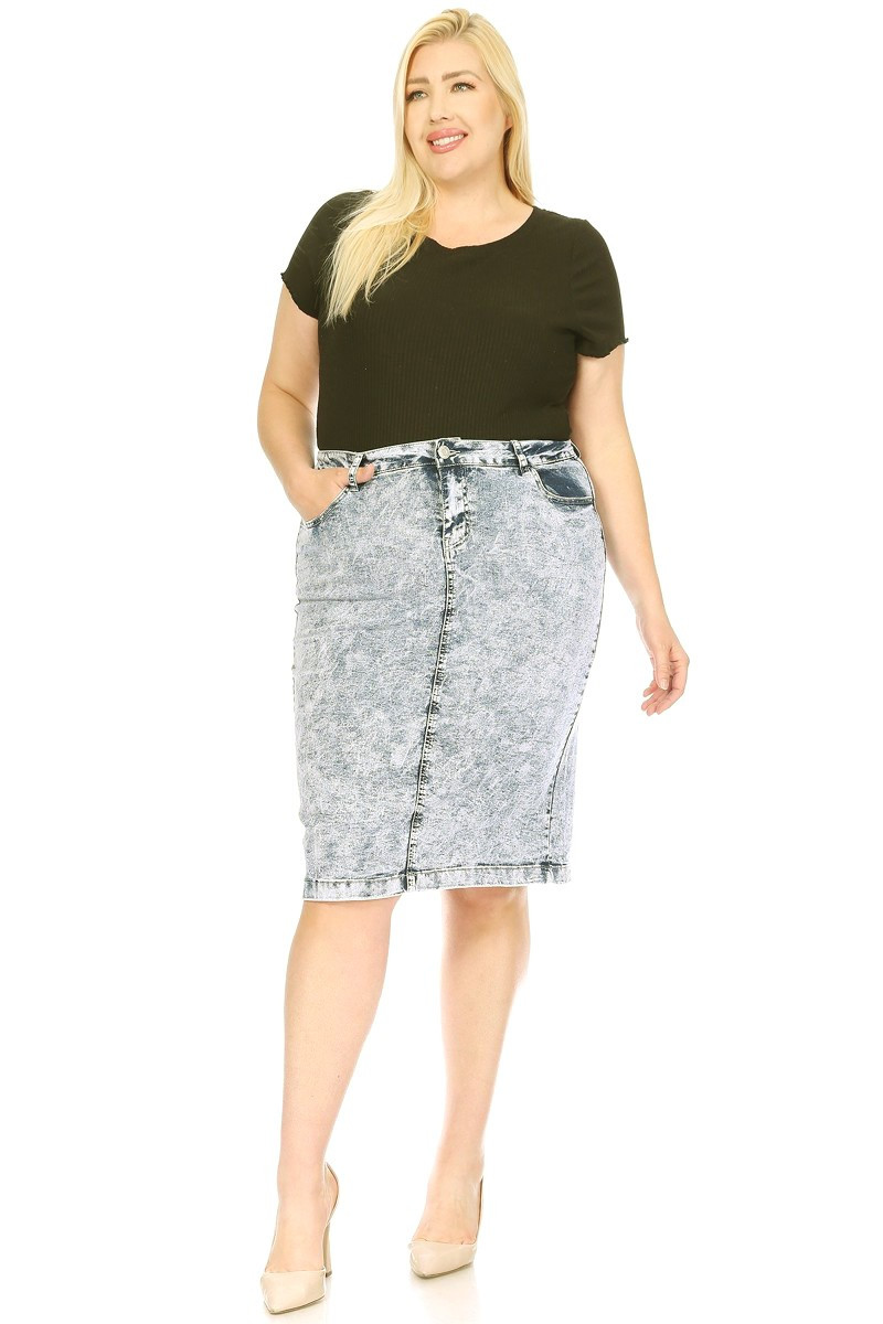 Denim Skirt Plus Size
