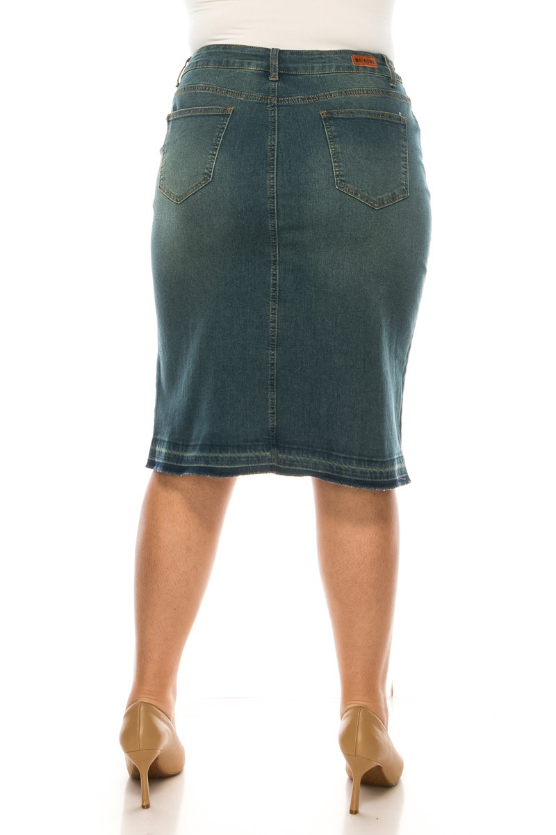 Denim Skirt Plus Size