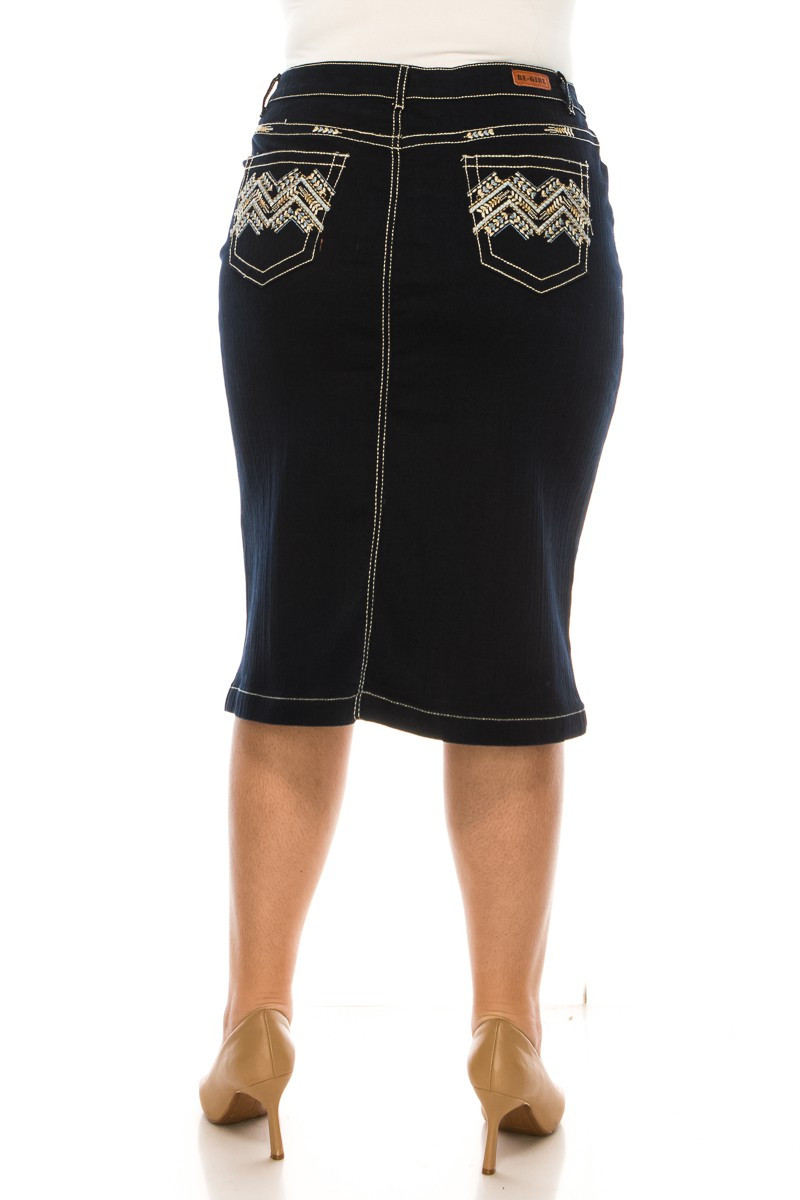 Denim Skirt Plus Size