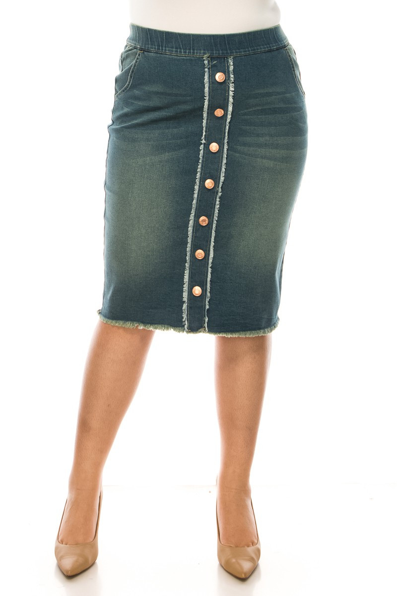 Denim Skirt Plus Size