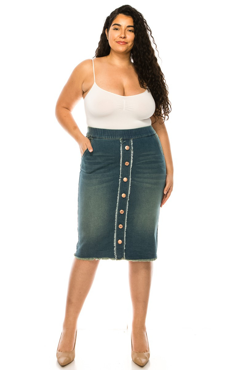 Denim Skirt Plus Size