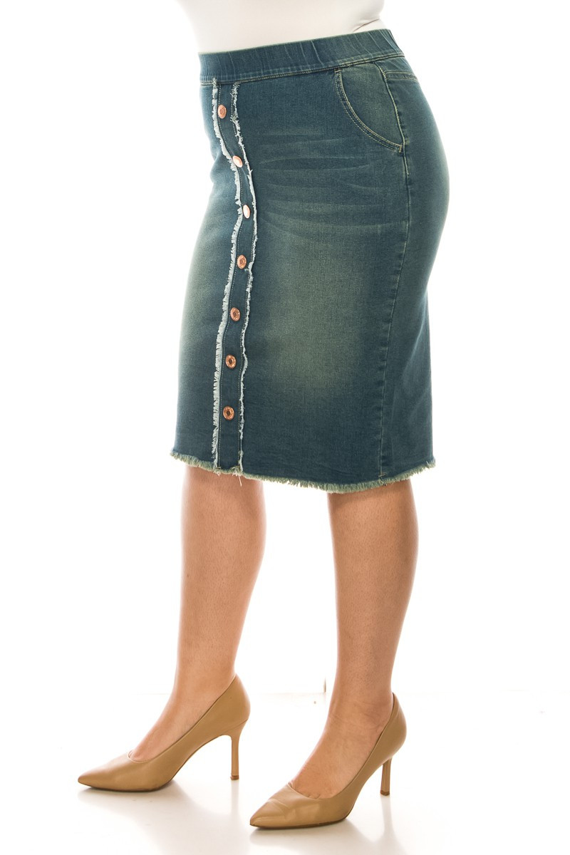 Denim Skirt Plus Size