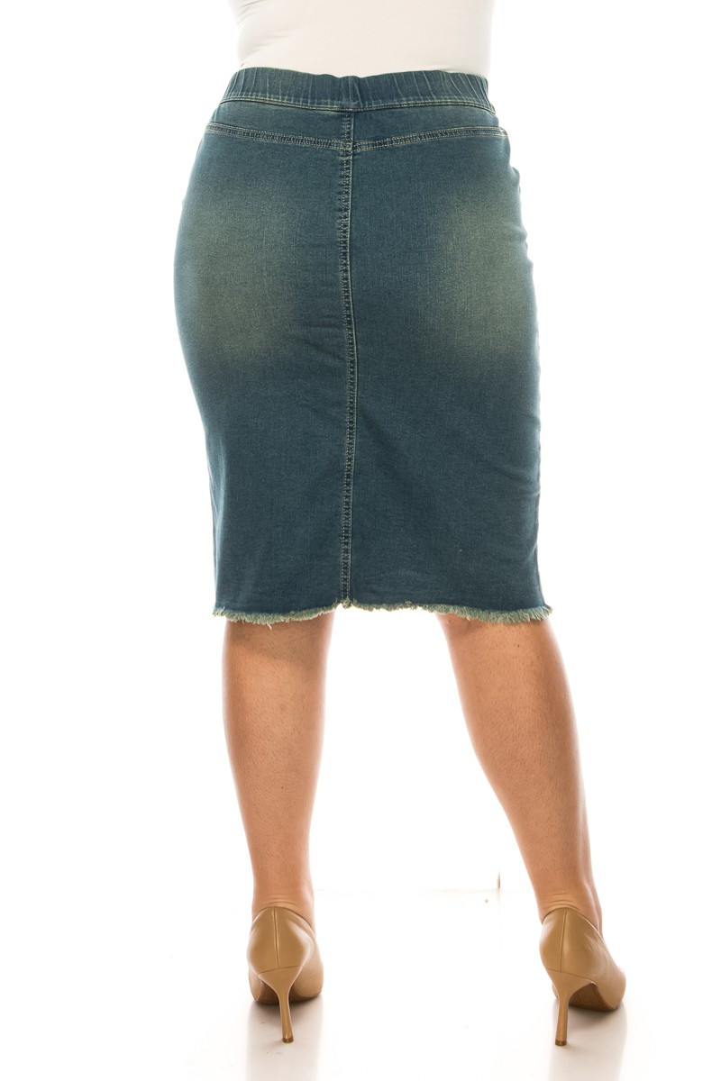 Denim Skirt Plus Size