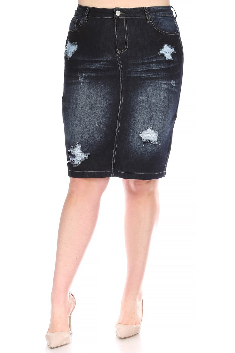 Denim Skirt Plus Size
