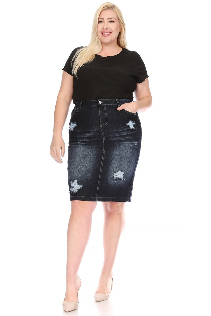 Denim Skirt Plus Size