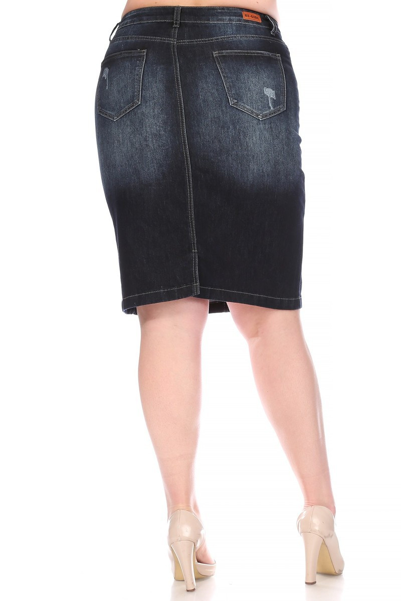 Denim Skirt Plus Size