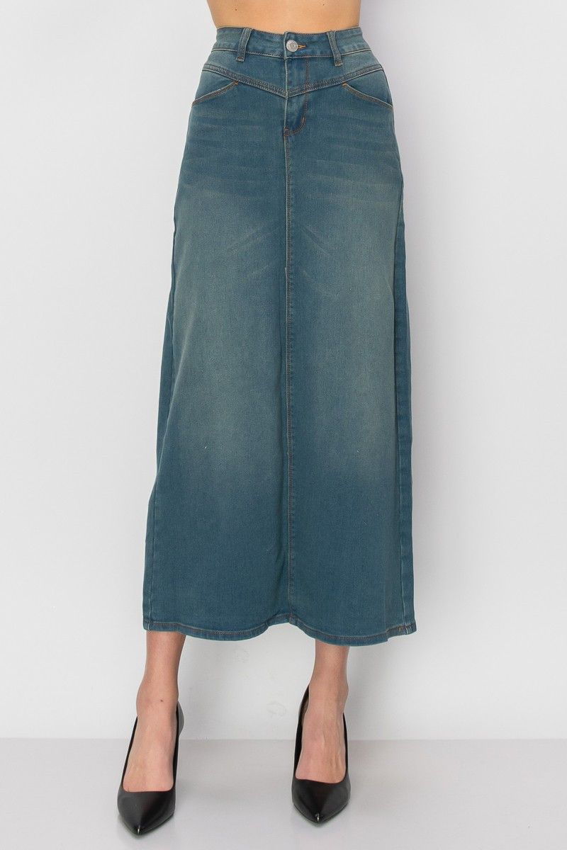 Denim Long Skirt