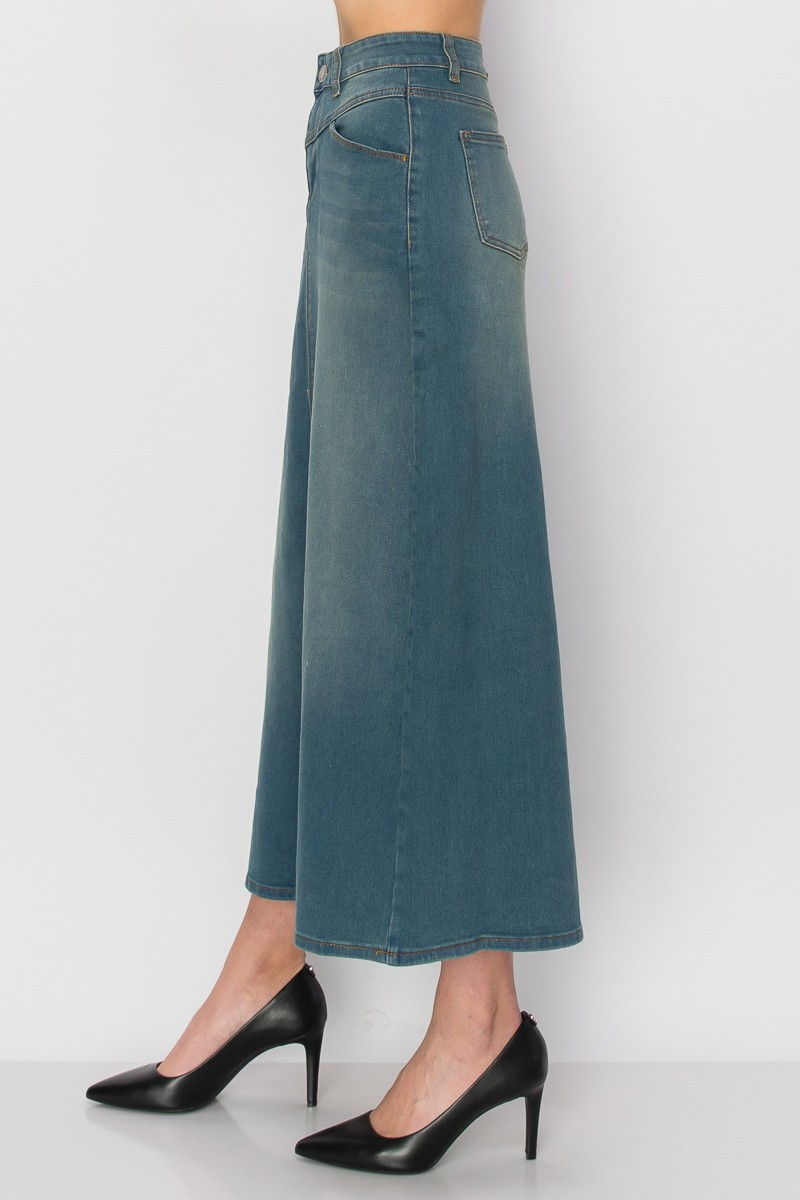 Denim Long Skirt