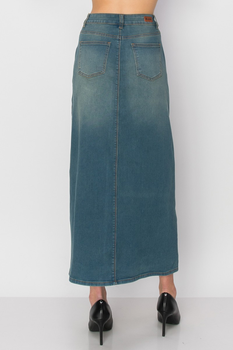 Denim Long Skirt