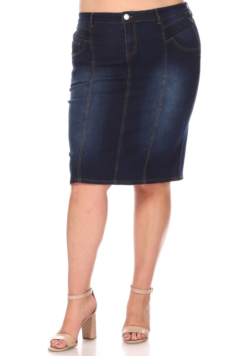 Denim Skirt Plus Size