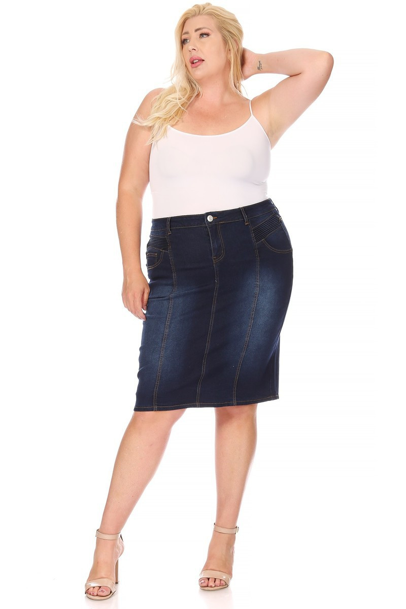 Denim Skirt Plus Size