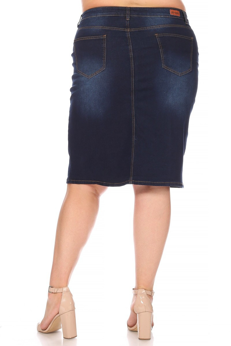 Denim Skirt Plus Size