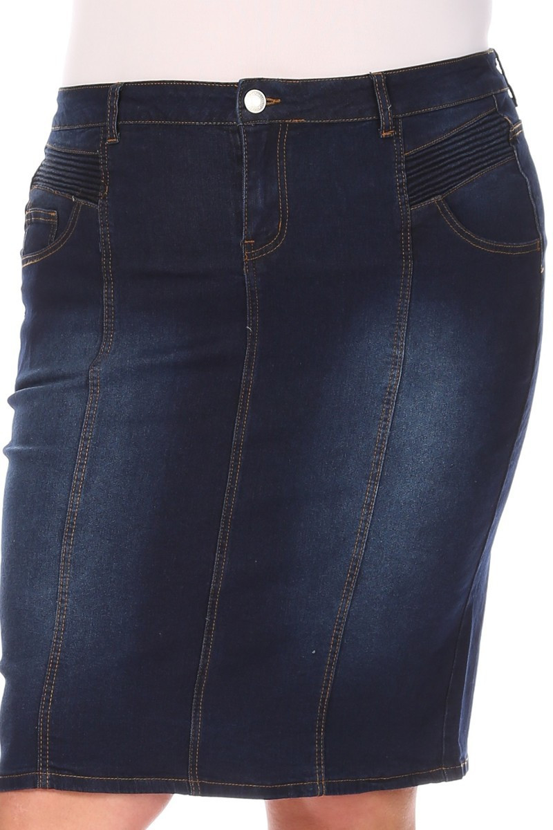 Denim Skirt Plus Size