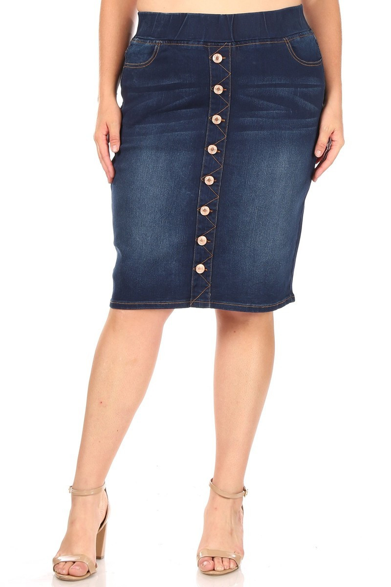 Denim Skirt Plus Size