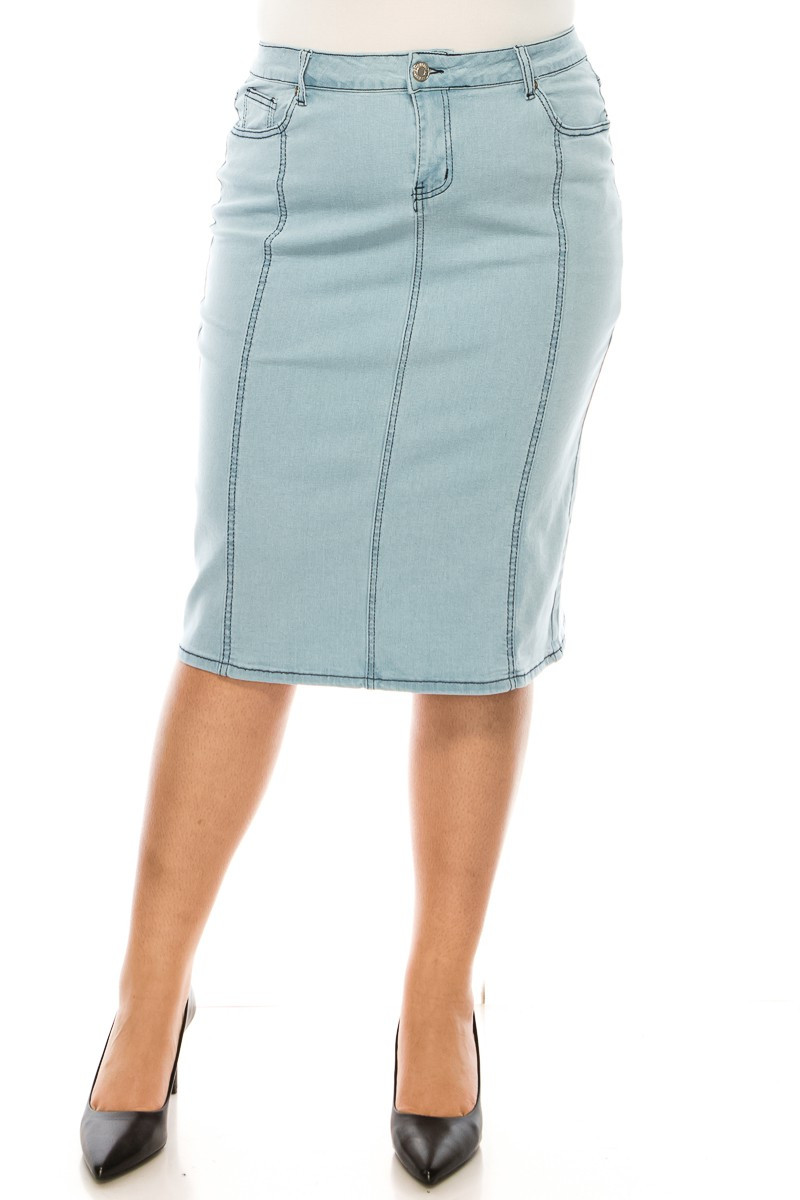 Denim Skirt Plus Size