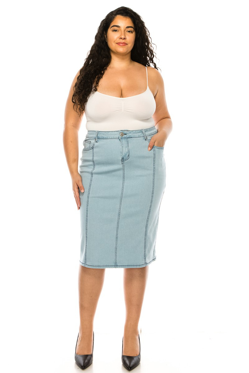 Denim Skirt Plus Size