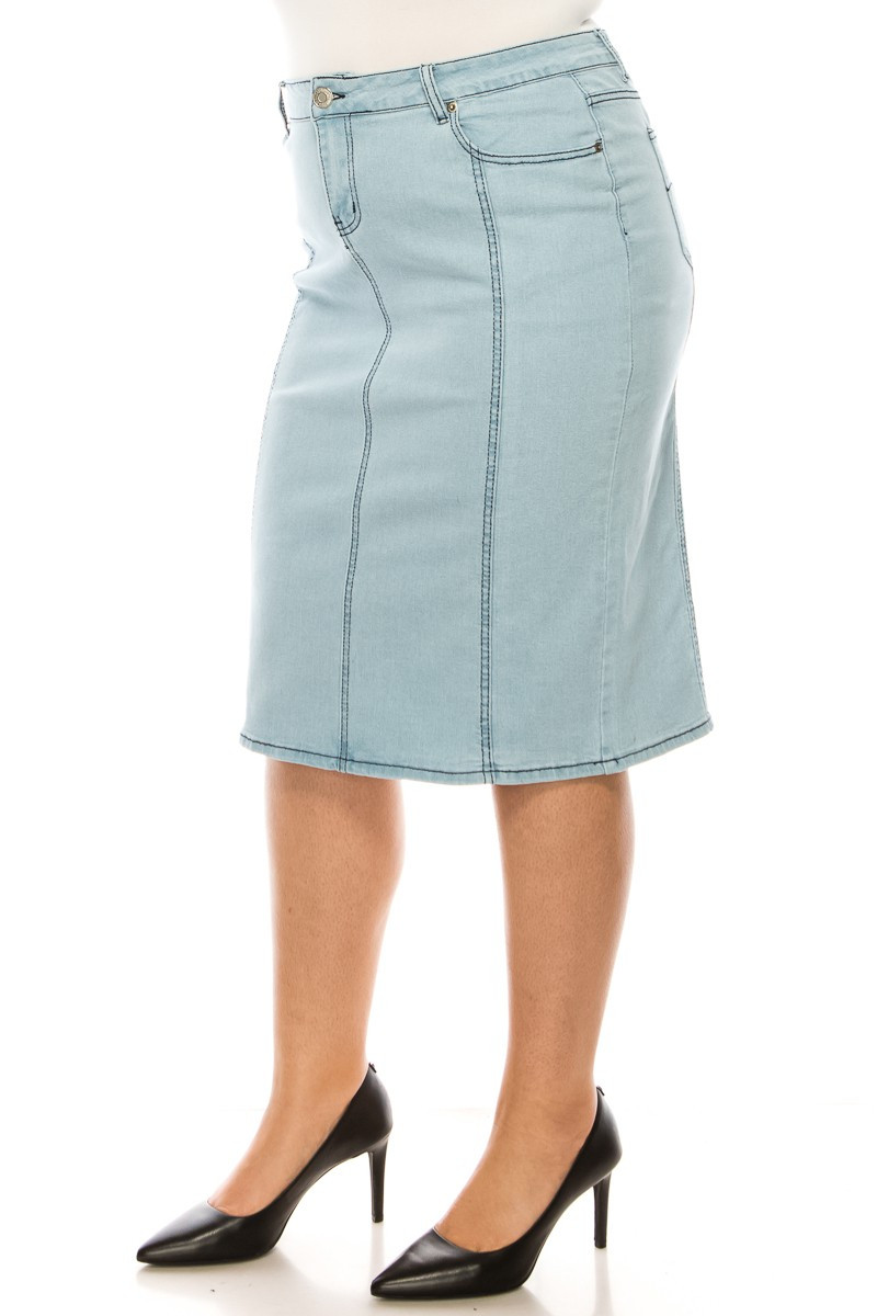 Denim Skirt Plus Size
