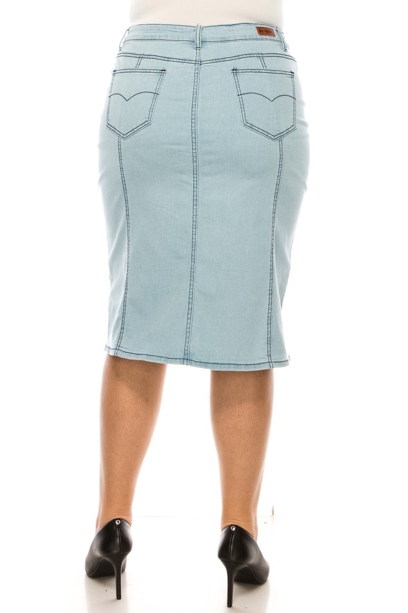 Denim Skirt Plus Size