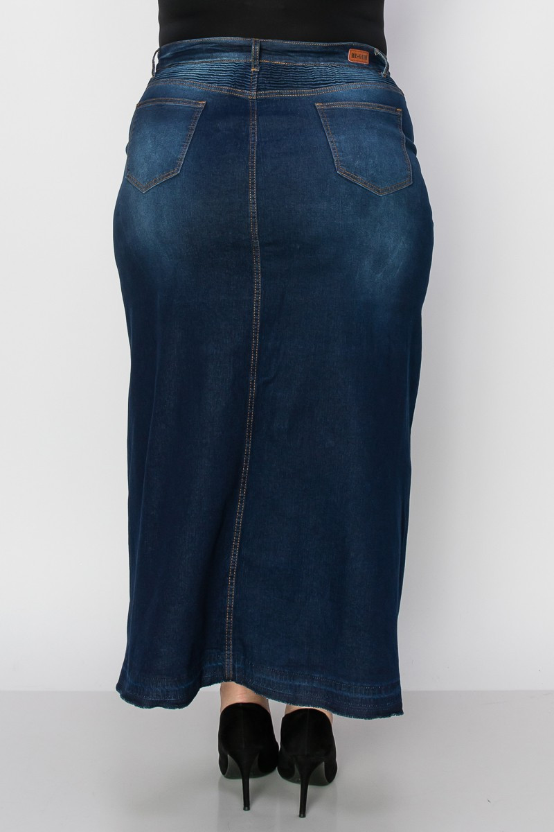 Denim Long Skirt Plus Size