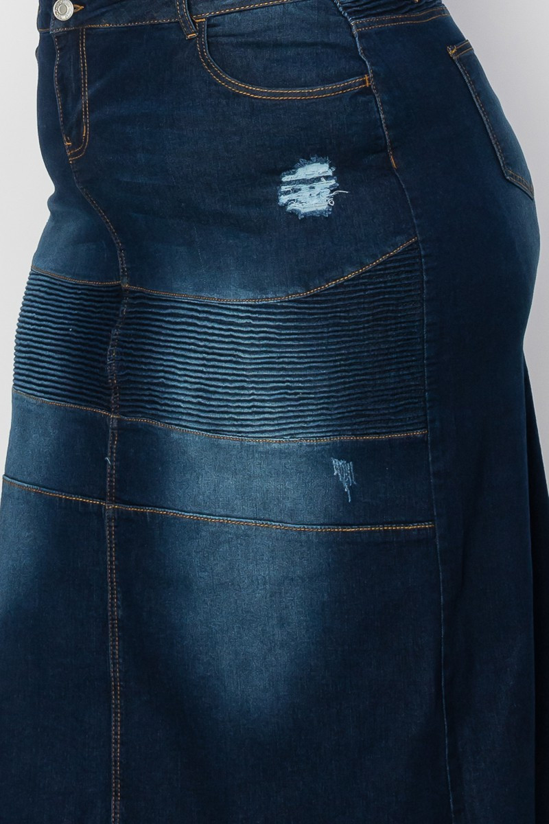 Denim Long Skirt Plus Size