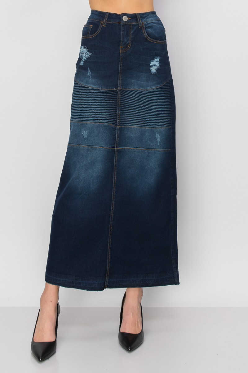 Denim Long Skirt