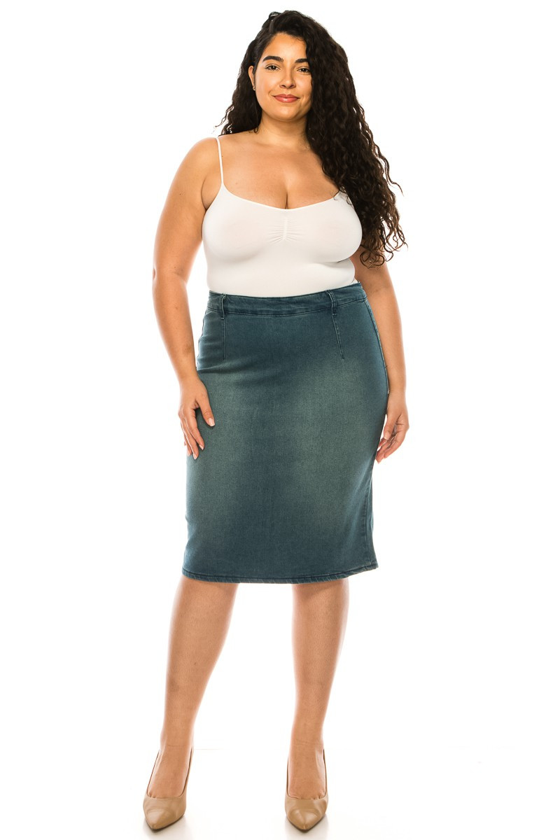 Denim Skirt Plus Size