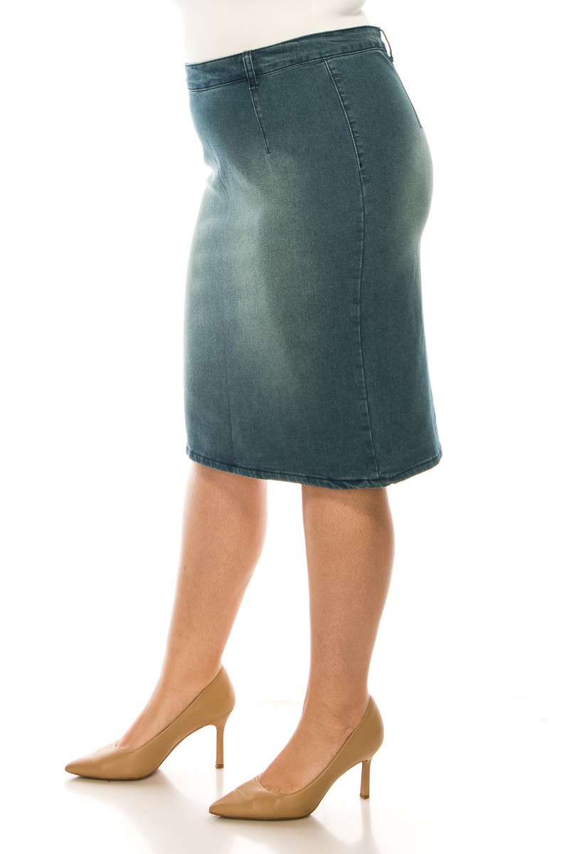 Denim Skirt Plus Size