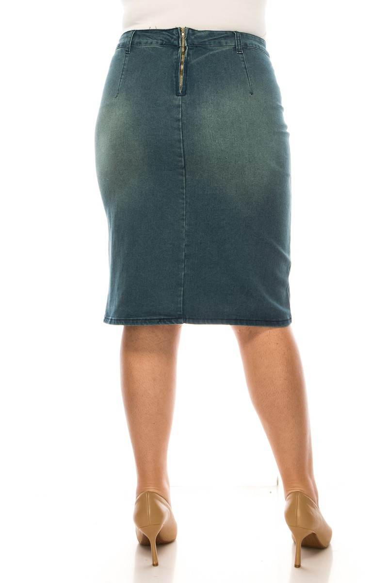 Denim Skirt Plus Size