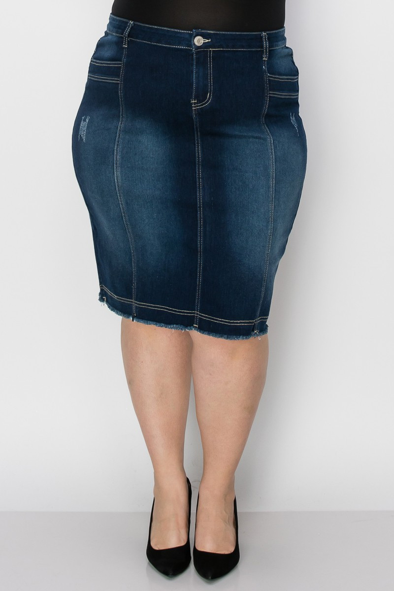 Denim Skirt Plus Size