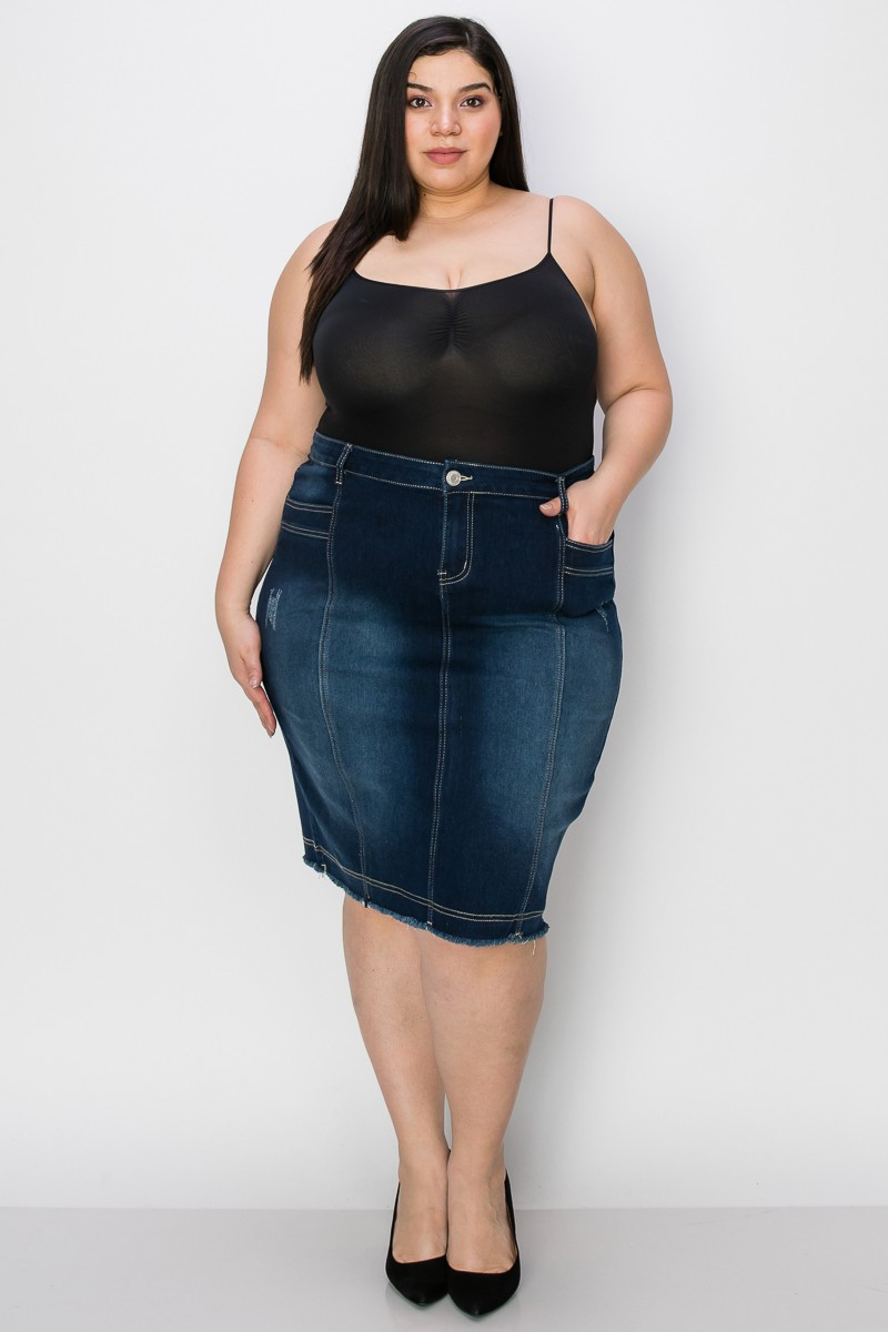 Denim Skirt Plus Size