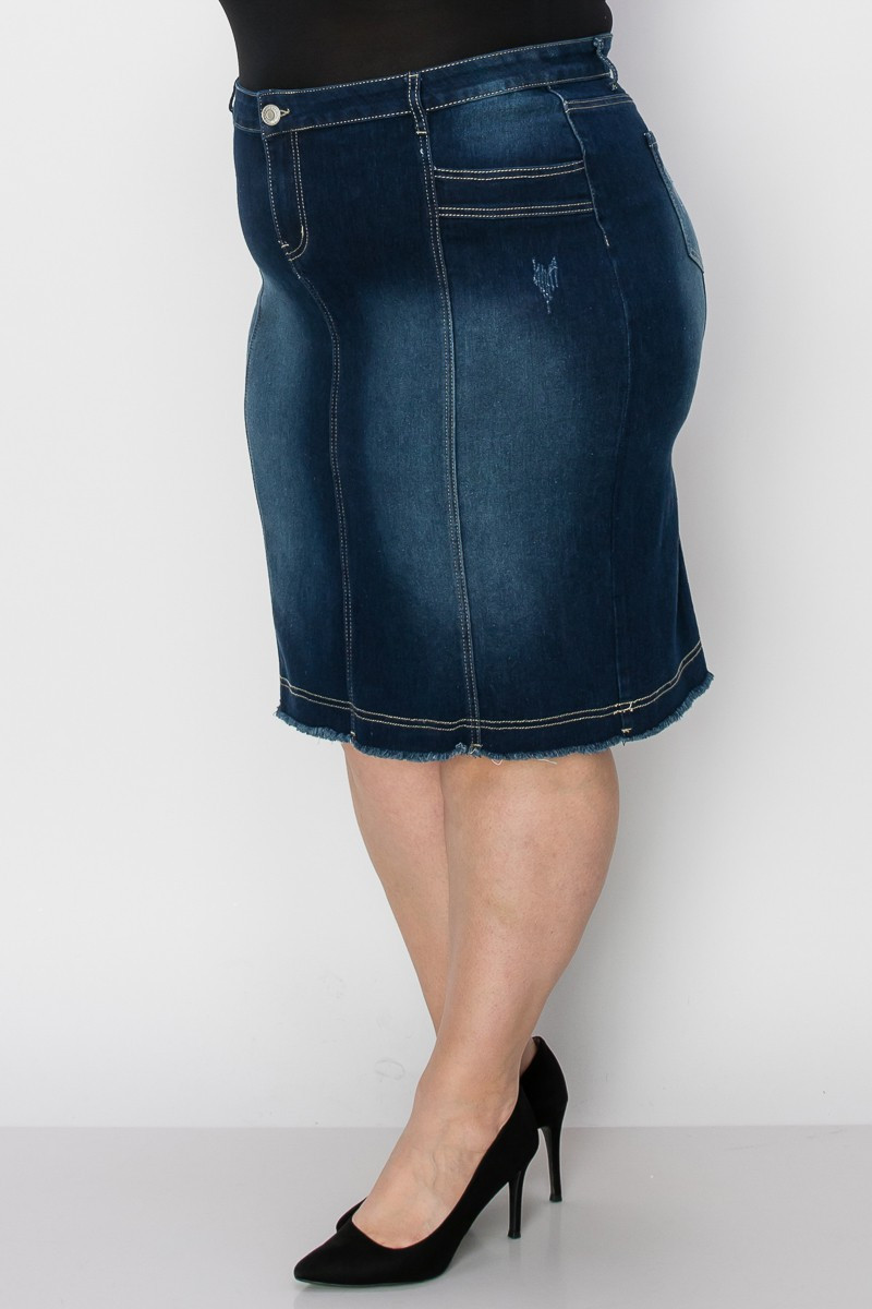 Denim Skirt Plus Size